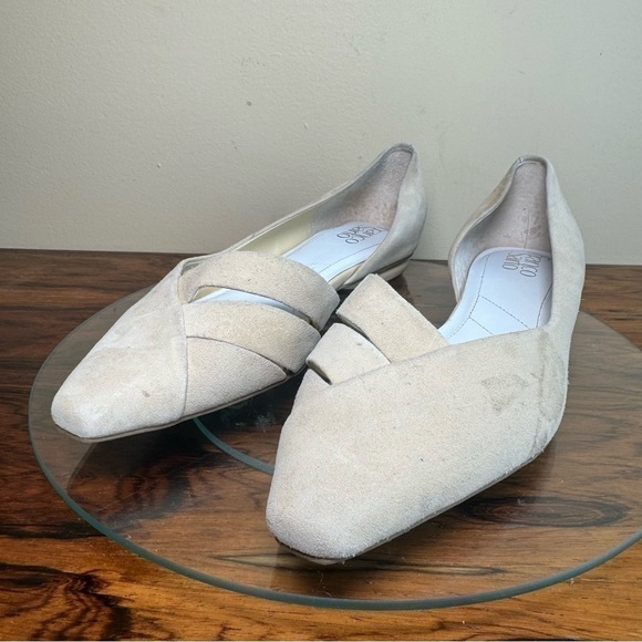 Franco Sarto Braela Almond Toe d'Orsay Flat in sand suede - Picture 7 of 16